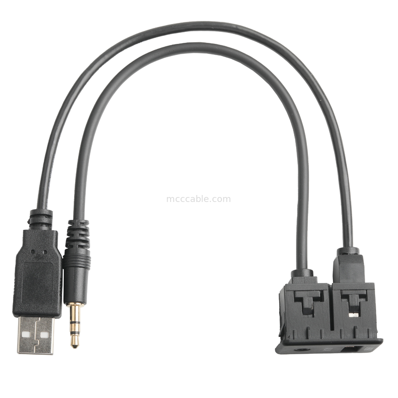 Стерео Джек 3.5mm удлинительного кабеля ISOBUS ВСПОМОГАТЕЛЬНЫЙ мужской для кабеля гнезда USB o Джек
