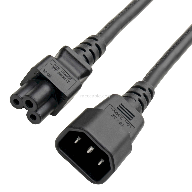 Подключатель адаптер C14 к C5 Корд адаптера питания 7a 250v 18 Awg