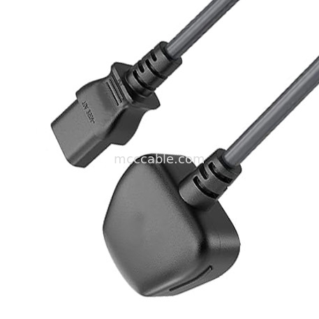 C13 To Uk Включается электропровод Bs1363 18awg 250v Длина Подходит для большинства компьютеров, принтеров и других устройств