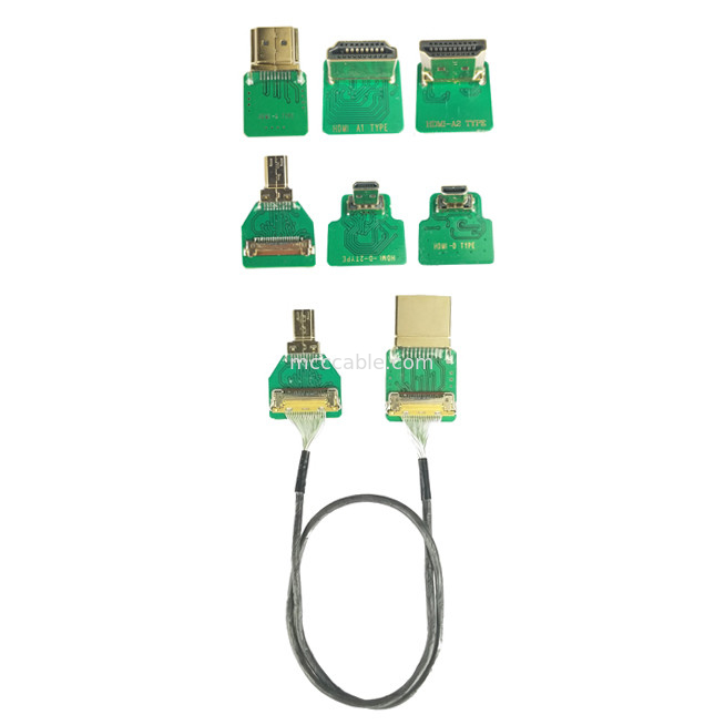 Подключатели 20525-020E-02 к типу HDMI кабельного адаптера HDMI прямой головы HDMI-A питч 0,4 мм