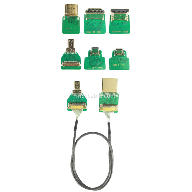 MIPI Коннекторные адаптеры ROHS HDMI-D адаптер Micro Elbow Head HDMI-D к 20454-220-02 20455 20453