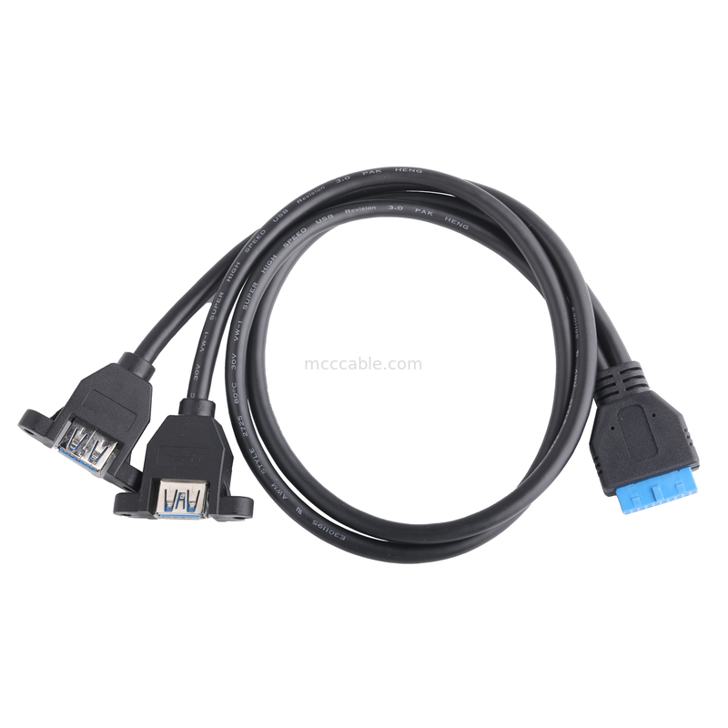 USB 3.0 Передняя панель Материнская плата 19/20 Кабель с пин-картой на USB Адаптер расширения