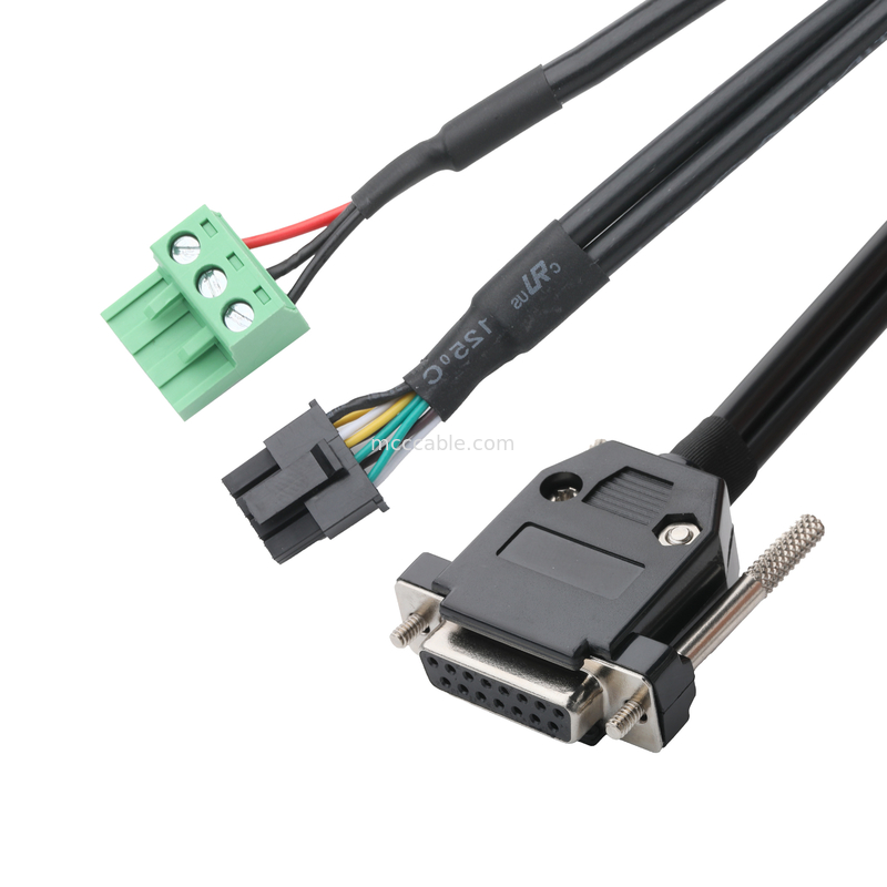 Коннекторы для промышленных кабелей на заказ DB-15P женский на HSG 43025-0800 ширина 3,0 мм и 691352710003 ширина 5,8 мм