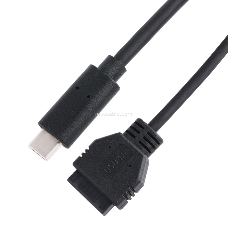 20P Женщина USB 3.0 Type-C к IDC кабель адаптера внутренний резистор Черный PVC провод OEM ODM