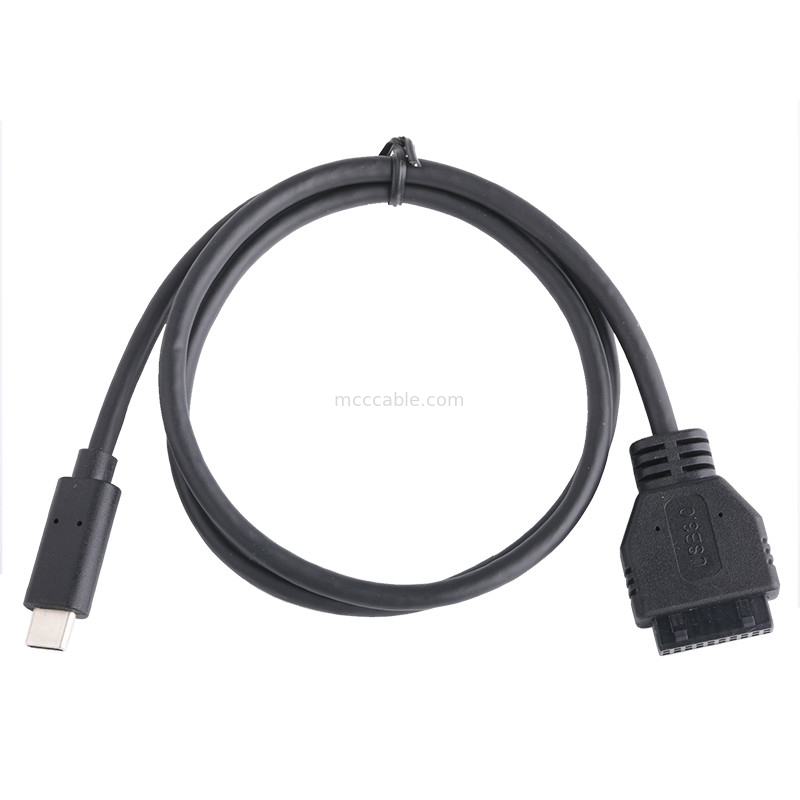 20P Женщина USB 3.0 Type-C к IDC кабель адаптера внутренний резистор Черный PVC провод OEM ODM