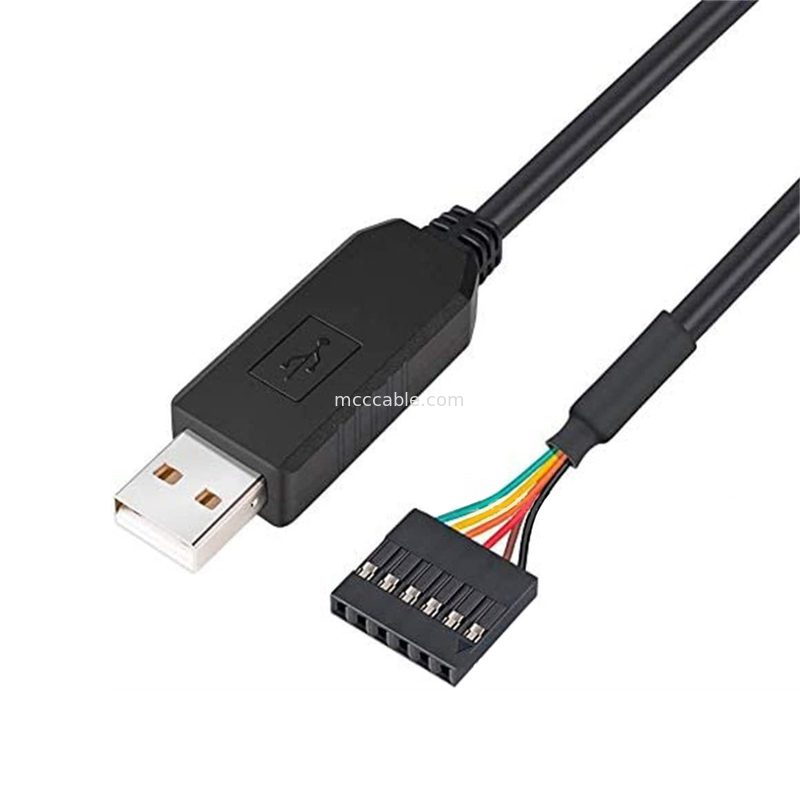 FTDI Чип USB к 6P TTL-232R-3V3 5V Модуль уровня Серийный порт кабель Ttl3.3v5v, настраиваемый Пин питания