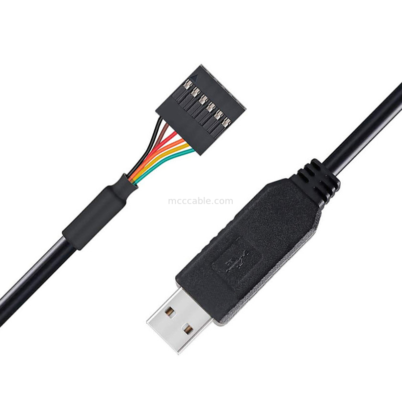 FTDI Чип USB к 6P TTL-232R-3V3 5V Модуль уровня Серийный порт кабель Ttl3.3v5v, настраиваемый Пин питания