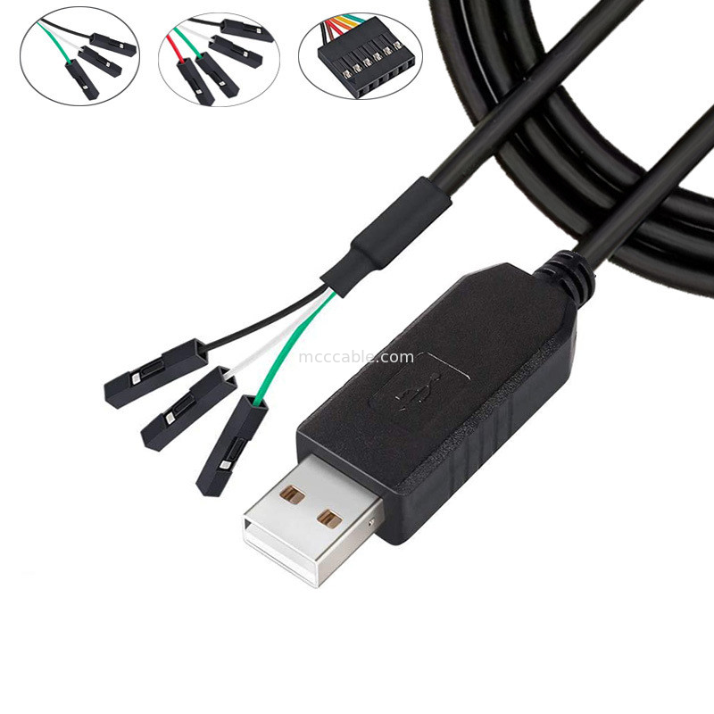 FTDI Чип USB к 6P TTL-232R-3V3 5V Модуль уровня Серийный порт кабель Ttl3.3v5v, настраиваемый Пин питания