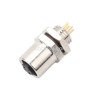 M5 Код-А Женский соединитель 4Pin Panel Flange PCB Socket IP67 Круговой интерфейс типа A