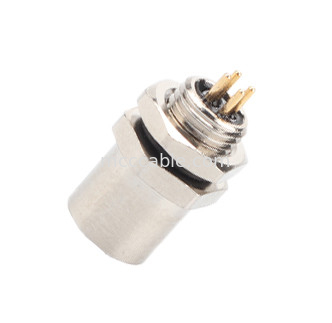 M5 Код-А Женский соединитель 4Pin Panel Flange PCB Socket IP67 Круговой интерфейс типа A