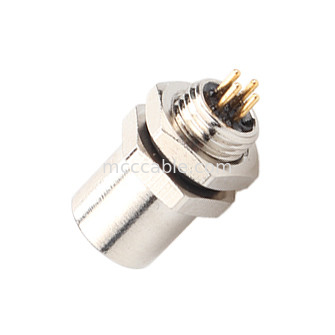 M5 Код-А Женский соединитель 4Pin Panel Flange PCB Socket IP67 Круговой интерфейс типа A
