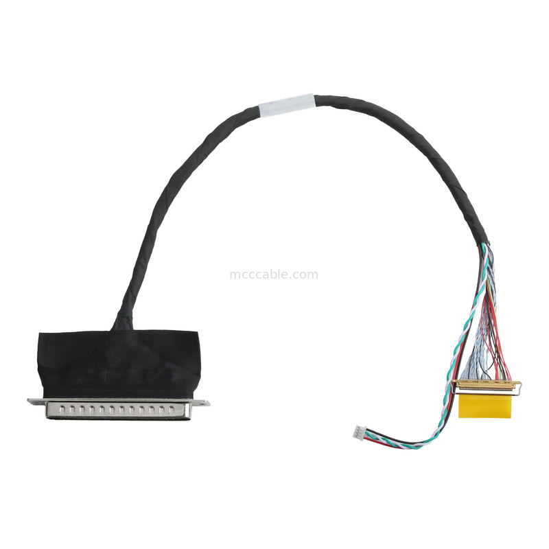 Сборка кабеля LVDS D-SUB Мужчина к Molex 51021-0400 и 20453-240T-01 Проводный разъем OEM/ODM
