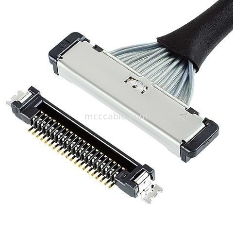 Кабель контактного разъема lvds 20 соединителя коаксиального кабеля штепсельной вилки штепсельной розетки SS 20380-R20T-06 микро-