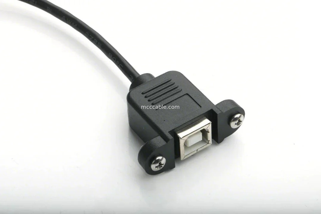 Вставляемый порт USB типа B Женская панель монтаж адаптер к USB MINI-B мужской верхний угол с формовкой