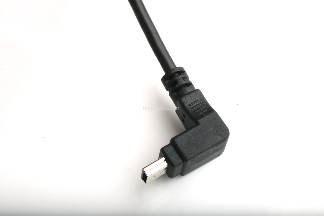Вставляемый порт USB типа B Женская панель монтаж адаптер к USB MINI-B мужской верхний угол с формовкой