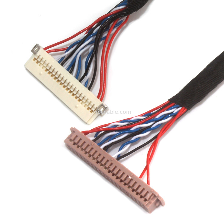Сборки кабеля коаксиала UL микро-, ЧАСЫ Lvds JAE привязывают 30 Pin Fi X30 к Df13 30ds 1.25c