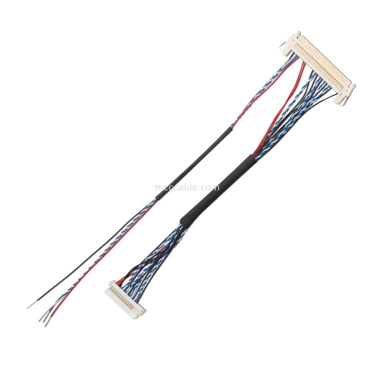 Изготовленная на заказ проводка FI S20S 20pin провода, тангаж JAE 1,25 Mm показывает кабель Lvds