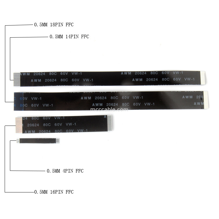 4 кабель Pin FFC FPC, ленточный кабель OEM FFC для соединителя дисплея lvds принтера