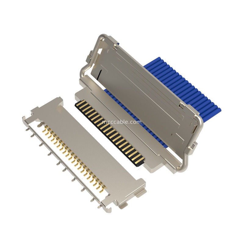 20846-020T-01 0,5 мм проход Горизонтальный микрокоаксиальный соединитель типа спаривания