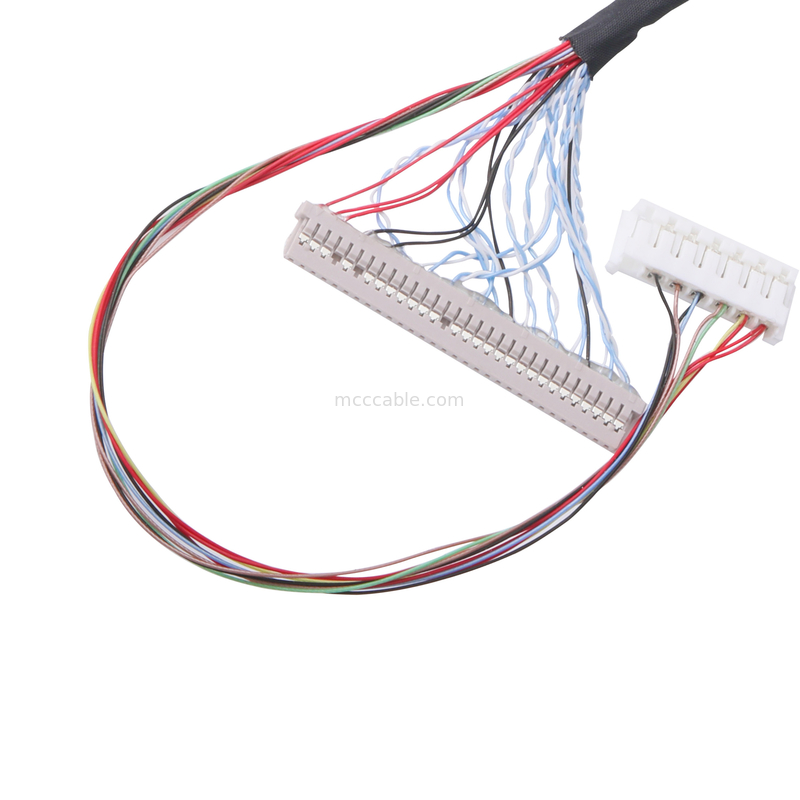 Тип микро-коаксиальный соединитель кабеля lvds lcd тангажа сборки кабеля 0.5mm Pin Lvds таможни 40 горизонтальный сопрягая