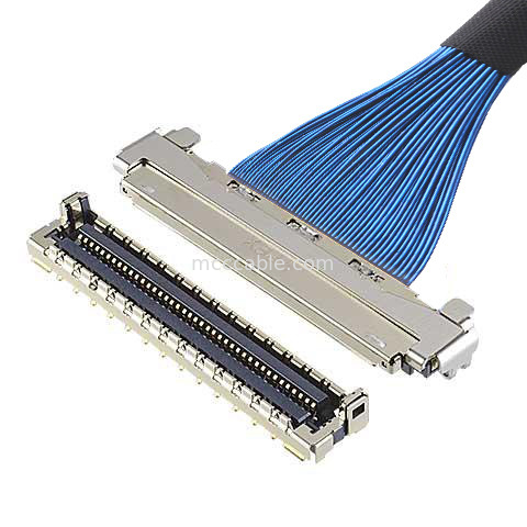Микрокоаксовый кабель 30P 20878-030T-01 Микрокоаксиальный кабель LVDS с электромагнитным экранированием и механическим блокировкой