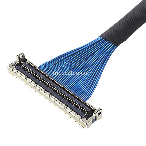 Микрокоаксовый кабель 30P 20878-030T-01 Микрокоаксиальный кабель LVDS с электромагнитным экранированием и механическим блокировкой