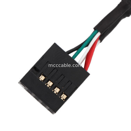 Чернота Pin сборки кабеля 2×5 проводки провода длины HSG 100mm к PHD-2×5P
