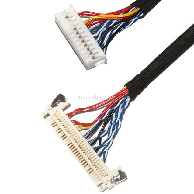 Настройка длины 2,0 мм сверху кабельная сборка Lvds 30 пин  DF11-24DS-2C до FI-X3OHL OEM / ODM