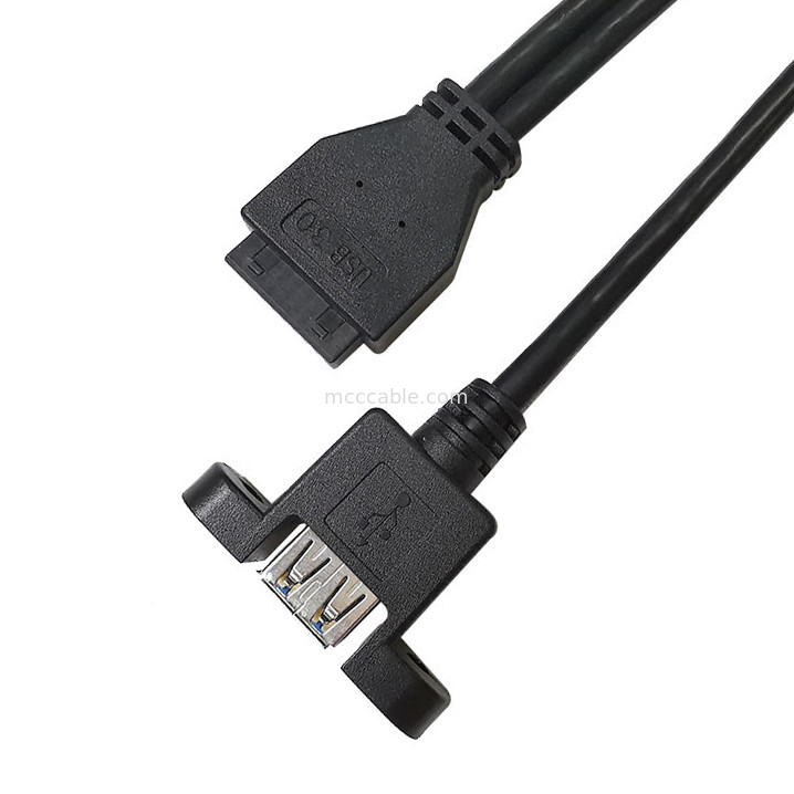 Держатель панели USB 3,0 x2 к проводке провода материнской платы заголовка 20 Pin изготовленной на заказ