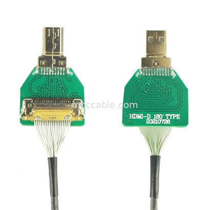 MIPI адаптеры для разъемов OEM ODM HDMI кабельный адаптер Micro Straight Head HDMI-D-180° к 20454-220-02 20455 20453