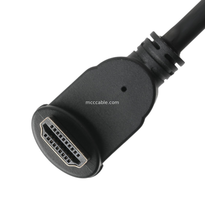 Мужской вертикальный 19pin HDMI-A к женскому 19pin HDMI Lcd кабельный соединитель сборки