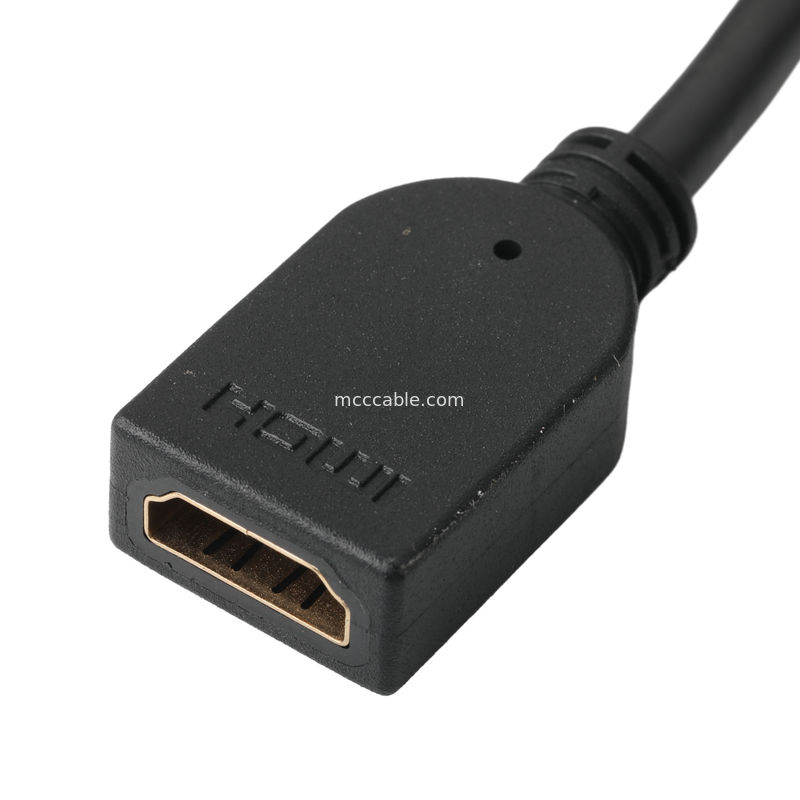 Мужской вертикальный 19pin HDMI-A к женскому 19pin HDMI Lcd кабельный соединитель сборки