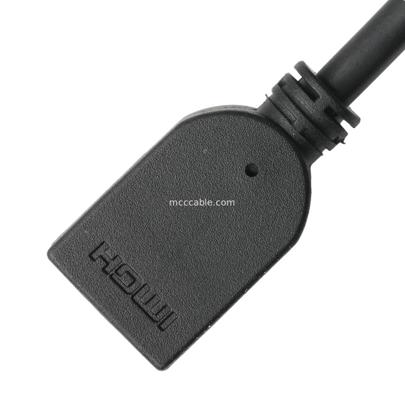 Мужской вертикальный 19pin HDMI-A к женскому 19pin HDMI Lcd кабельный соединитель сборки