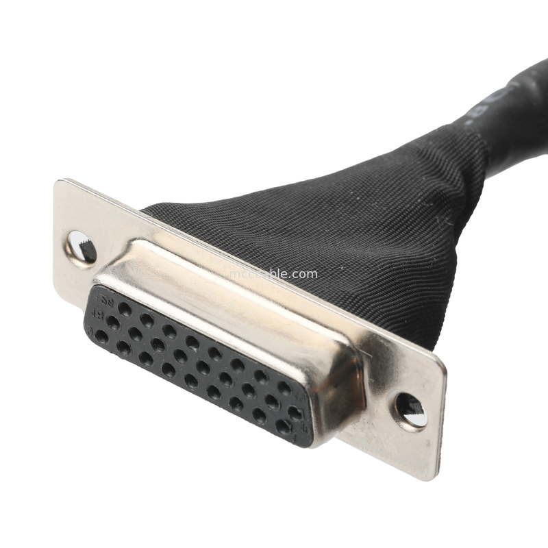 Кабельная сборка Lvds  DF13-40Pin Pitch 1,25 мм до HD-SUB 26P FEMALE SLODER UL 1007 20AWG Кабель OEM / ODM