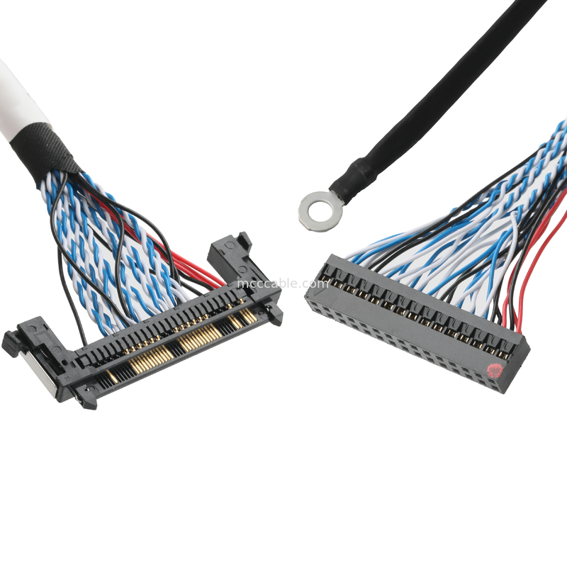 Сборка кабеля LVDS JAE FI-RE51HL 51Pin To DP2.0 30Pin Or EGN UL 1571 28AWG Кабель OEM/ODM