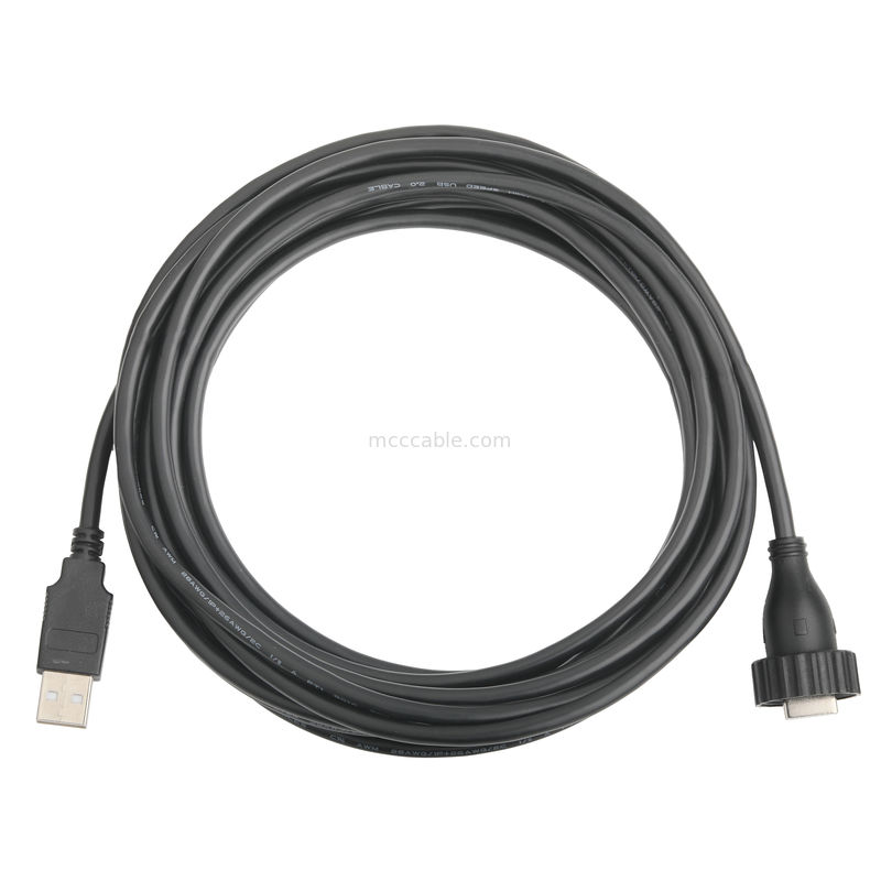 USB2.0 Type A Male Type M Водостойкий интерфейс к USB2.0 кабелю Промышленный кабель фиксированного подключения данных для транспортного средства