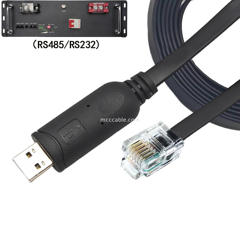 USB-A к RS232 RJ12 Серийный кабель 6P6C совместим с RS232 Конфигурация связи Линия отладки
