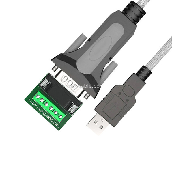 USB-A к RS485 Серийный порт DB9 Промышленный цифровой сигнал кабеля, поддержка различных интерфейсов настройки