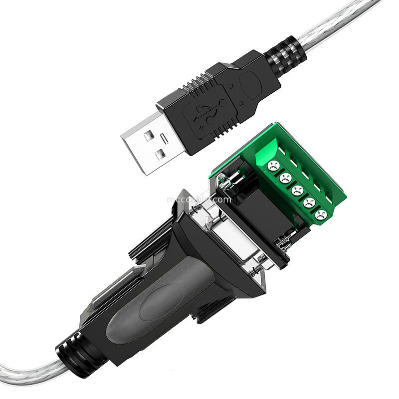 USB-A к RS485 Серийный порт DB9 Промышленный цифровой сигнал кабеля, поддержка различных интерфейсов настройки