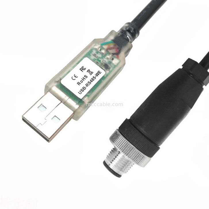 USB-A на RS485-M12 M8 водонепроницаемый разъем для станков с ЧПУ