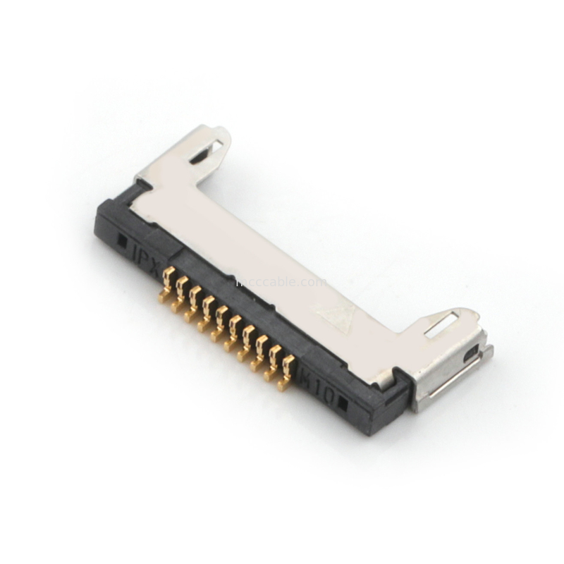сборка коаксиального кабеля 20345-010T-32R 10pin Lvds Micro тангаж 0,4 мм тип микро-коаксиальный соединитель тангажа горизонтальный сопрягая