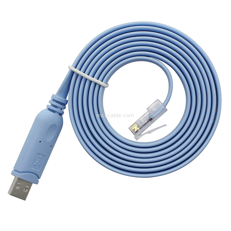 Промышленный настраиваемый соединитель для подключения USB к RJ45 к 8P8C кристаллической головке к RS232 кабелю управления переключателем серийного порта