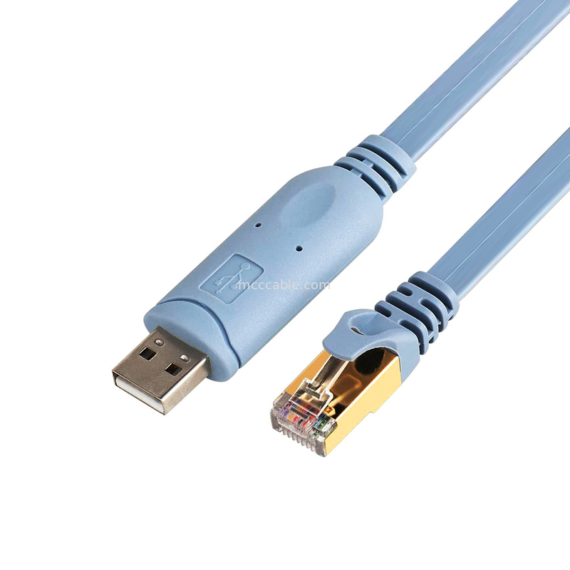 Промышленный настраиваемый соединитель для подключения USB к RJ45 к 8P8C кристаллической головке к RS232 кабелю управления переключателем серийного порта