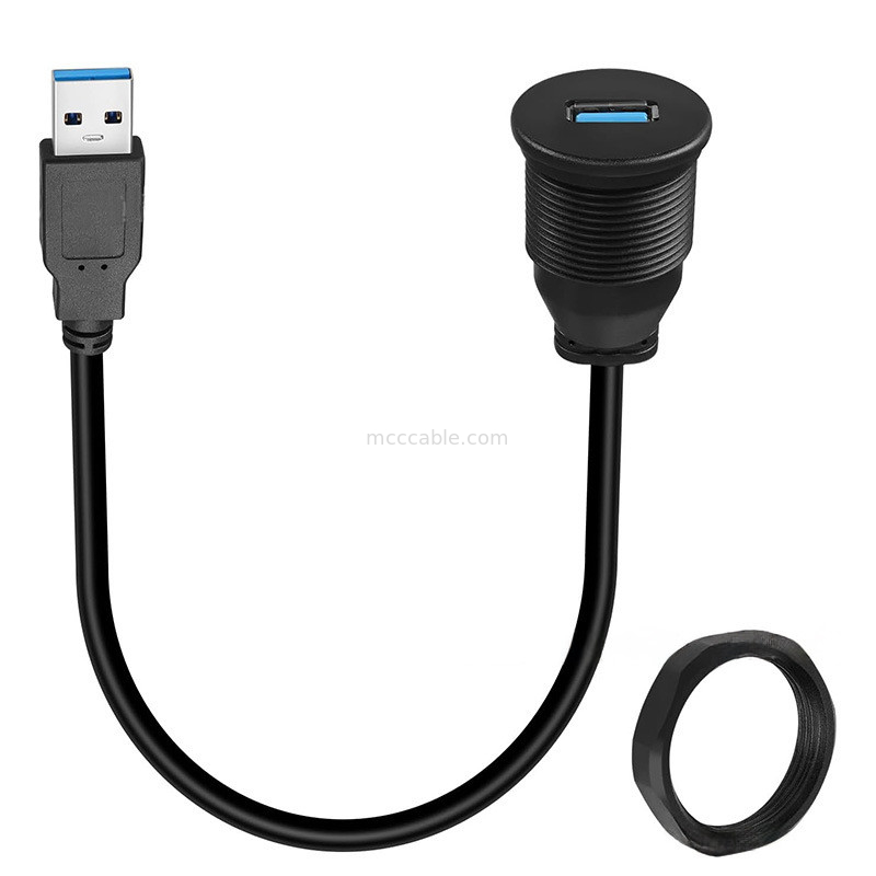 Специальное ремень USB3.0 молодняк Автомобильный панель приборной панели кабель круглая голова USB3.0 мужчина к женщине расширения кабеля водонепроницаемый кабель