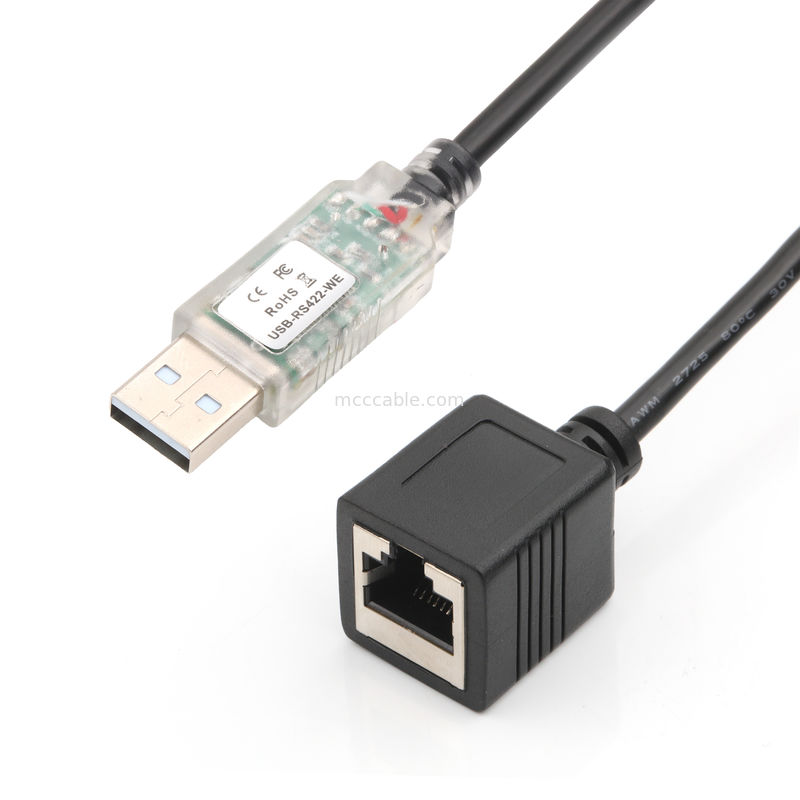 USB RS422 до RJ45 8P8C женский никелевый кабель WB-1800-BT для отладки адаптера промышленной сети