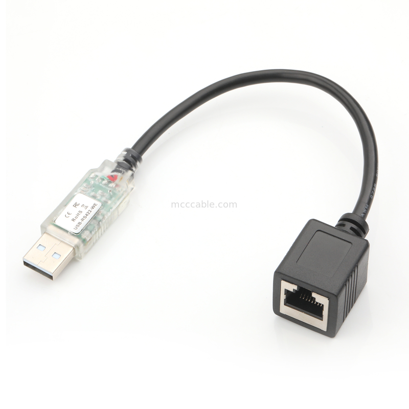 Промышленные кабельные адаптеры USB-A RJ422 к RS232 сетевой порт