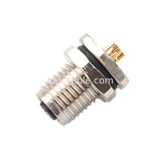 Промышленный круговой водонепроницаемый разъем M5 Код-A 4Pin Panel Flange PCB Female Socket IP67