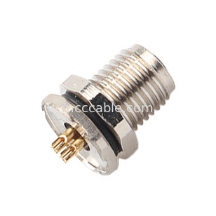 Промышленный круговой водонепроницаемый разъем M5 Код-A 4Pin Panel Flange PCB Female Socket IP67