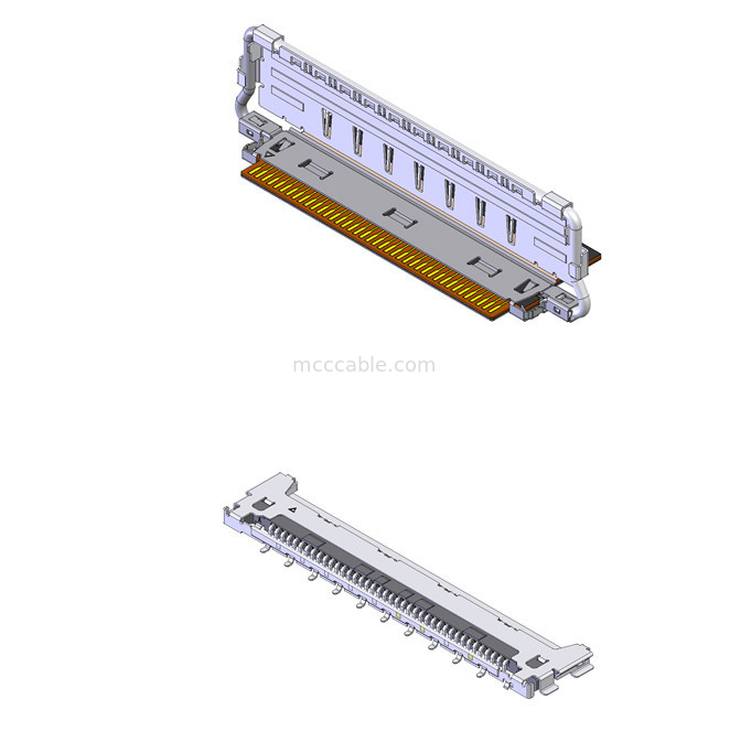 Направление спаривания Горизонтальный 20856-050T-01 FFC Коаксиальный кабель 50P 0,4 мм настройка OEM / ODM