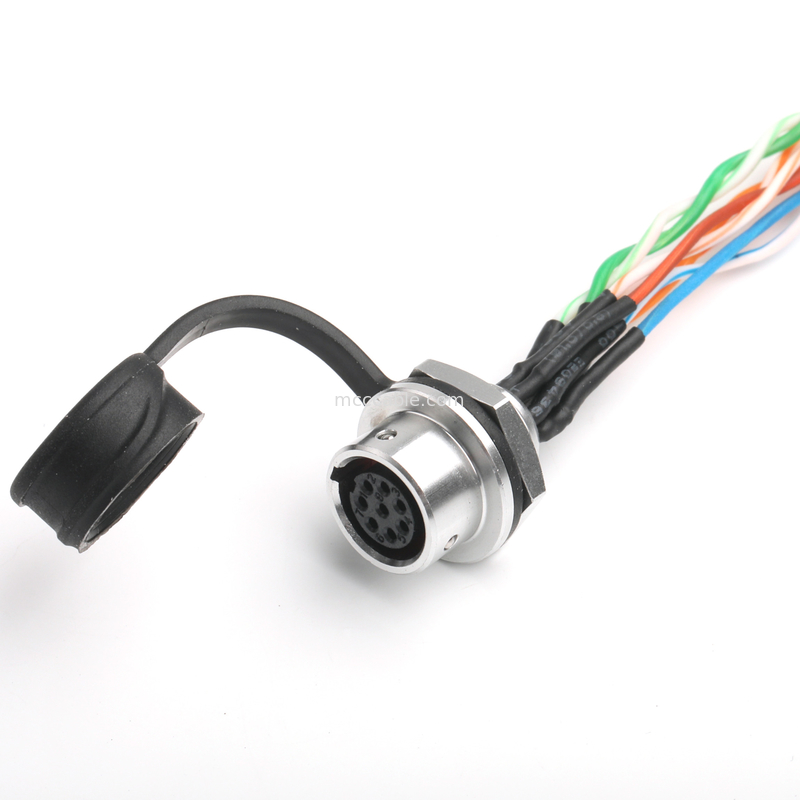 IP67 водонепроницаемый круговой соединитель SA812/S8S с кабелем CAT5e для систем камер